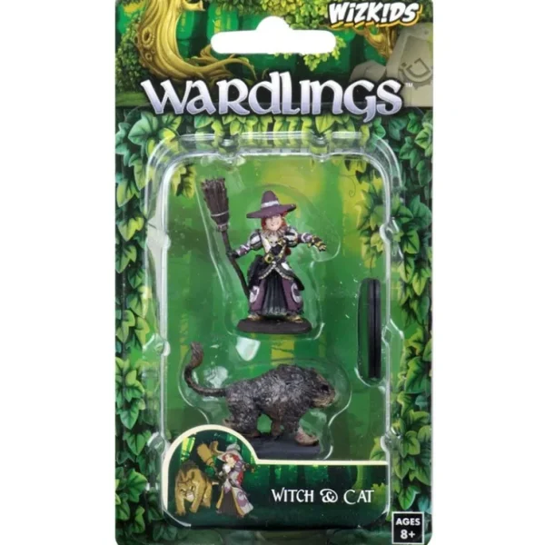 Online Girl Witch & Witch's Cat: WizKids Wardlings WZK 73788 - Miniature Marvels: Airplane Models & Painted Dice Miniature