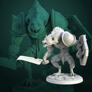 Discount Gnoll Shield Master - Miniature Marvels: Airplane Models & Painted Dice Miniature