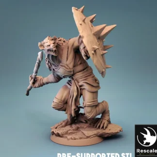 Discount Gnoll With Spear - Miniature Marvels: Airplane Models & Painted Dice Miniature