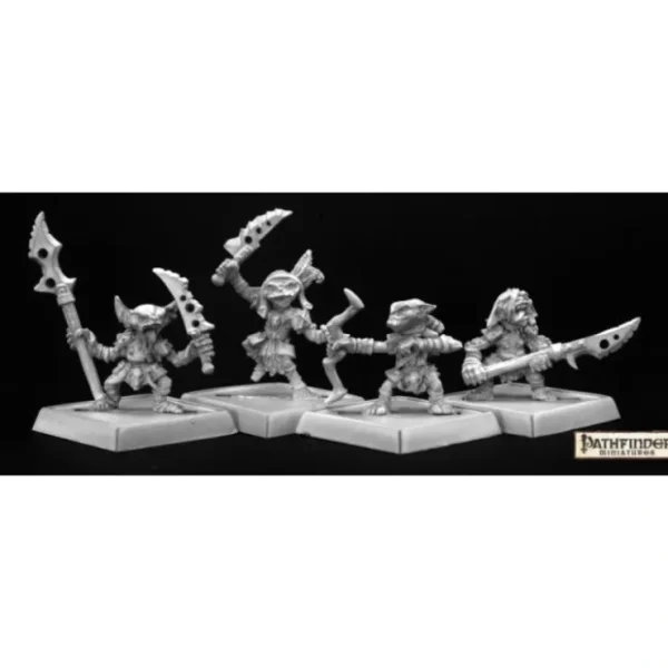 Online Goblin Warriors (4): Pathfinder RPR 60006 - Miniature Marvels: Airplane Models & Painted Dice Miniature