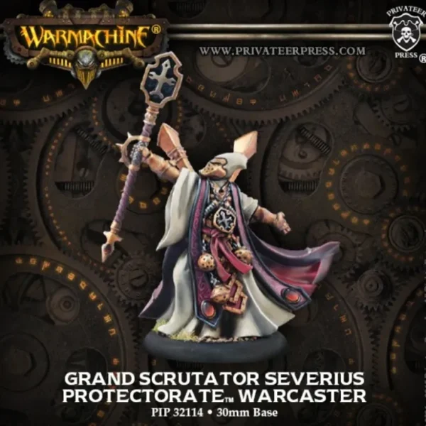 Shop Grand Scrutator Severius: Protectorate - Warcaster PIP 32114 - Miniature Marvels: Airplane Models & Painted Dice Miniature