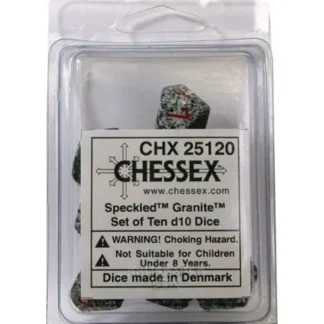 New Granite: Speckled d10 Dice Set (10's) CHX 25120 - Miniature Marvels: Airplane Models & Painted Dice Dice
