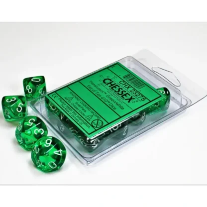 Flash Sale Green / White: Translucent d10 Dice Set (10's) CHX 23275 - Miniature Marvels: Airplane Models & Painted Dice Dice