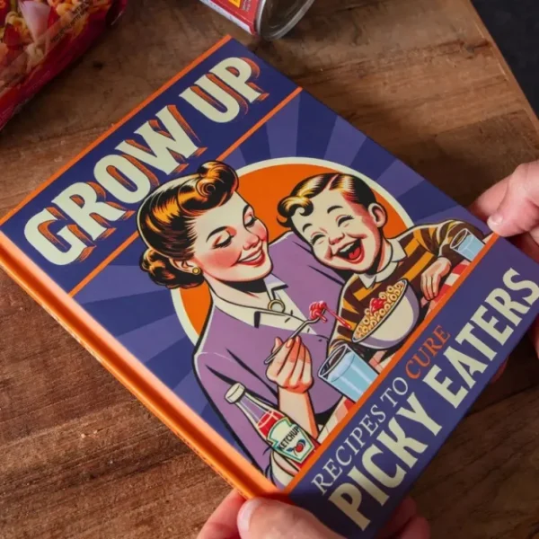 Shop Grow Up! "Recipes To Cure Picky Eaters" Hardcover Book - Funny Gag Joke Gift - Miniature Marvels: Airplane Models & Painted Dice Egpull