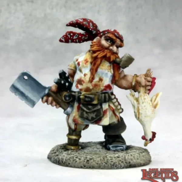 Store Gruff Grimecleaver, Dwarf Pirate Cook: Dark Heaven Legends RPR 03626 - Miniature Marvels: Airplane Models & Painted Dice Miniature