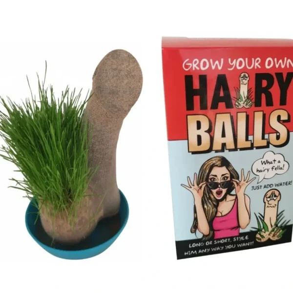 Store HAIRY BALLS - Grow Your Willy Pecker Chia Pet Plant - Adult Gag Prank Joke - Miniature Marvels: Airplane Models & Painted Dice Egpull