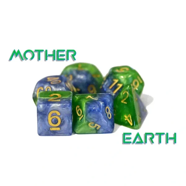 Flash Sale Halfsies Dice: "Mother Earth" GKG H523 - Miniature Marvels: Airplane Models & Painted Dice Dice