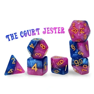 Clearance Halfsies Dice: "The Court Jester" GKG H13 - Miniature Marvels: Airplane Models & Painted Dice Dice