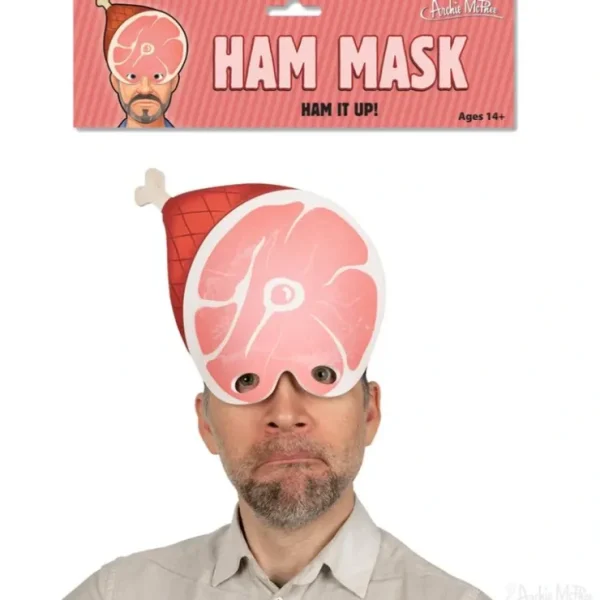 New HAM MASK - Hysterical Halloween Costume Party Joke GaG - Archie McPhee - Miniature Marvels: Airplane Models & Painted Dice Egpull