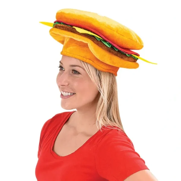 Sale HAMBURGER HAT - The Cheeseburger Cap Food-Prop-Halloween Funny Party Costume - Miniature Marvels: Airplane Models & Painted Dice Egpull