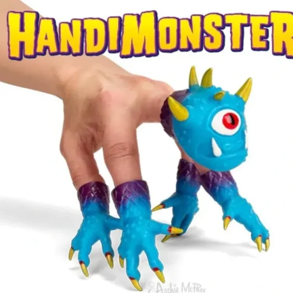 Hot HANDIMONSTER - Cyclopes Monster Finger Tiny Hands Puppet Toy - Archie McPhee - Miniature Marvels: Airplane Models & Painted Dice Egpull