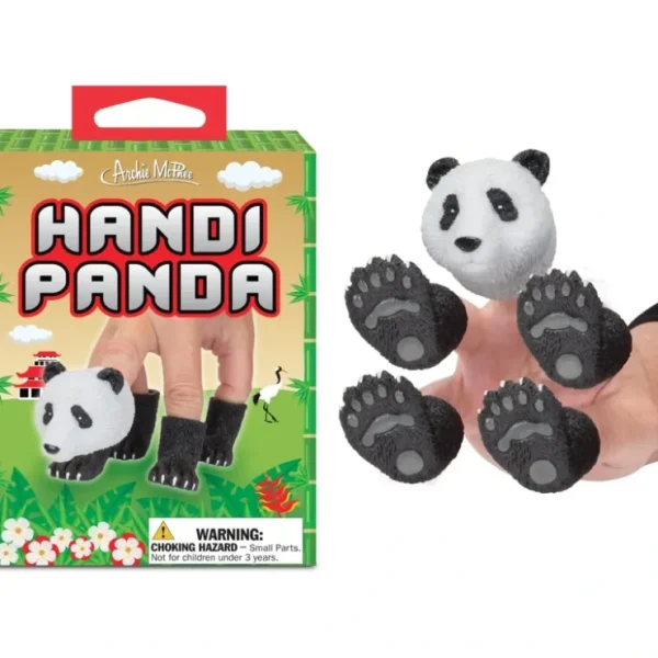 Clearance HANDIPANDA - Panda Bear Finger Tiny Hands Puppet Office Toy - Archie McPhee - Miniature Marvels: Airplane Models & Painted Dice Egpull