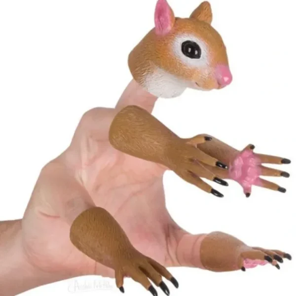 Online HANDISQUIRREL- Squirrel Finger Tiny Hands Puppet Office Toy - Archie McPhee - Miniature Marvels: Airplane Models & Painted Dice Egpull