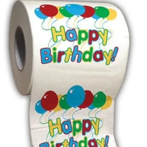 Best Sale Happy Birthday Toilet Paper - Bathroom Potty Party Favor Fun Gag Novelty - Miniature Marvels: Airplane Models & Painted Dice Egpull