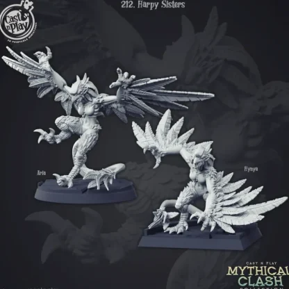 Online Harpy Sisters Bundle - Miniature Marvels: Airplane Models & Painted Dice Miniature