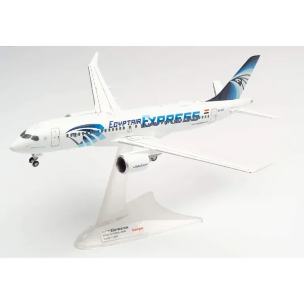 Herpa 570787 1:200 Egyptair Express Airbus A220-300 SU-GEX - Miniature Marvels: Airplane Models & Painted Dice* Airplane Model