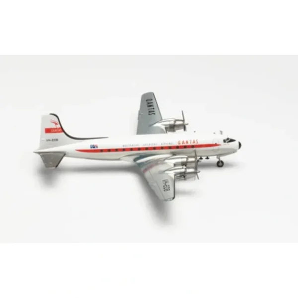 Herpa 571555 1:200 Qantas Douglas DC-4 "Norfolk Trader" - Miniature Marvels: Airplane Models & Painted Dice* Airplane Model