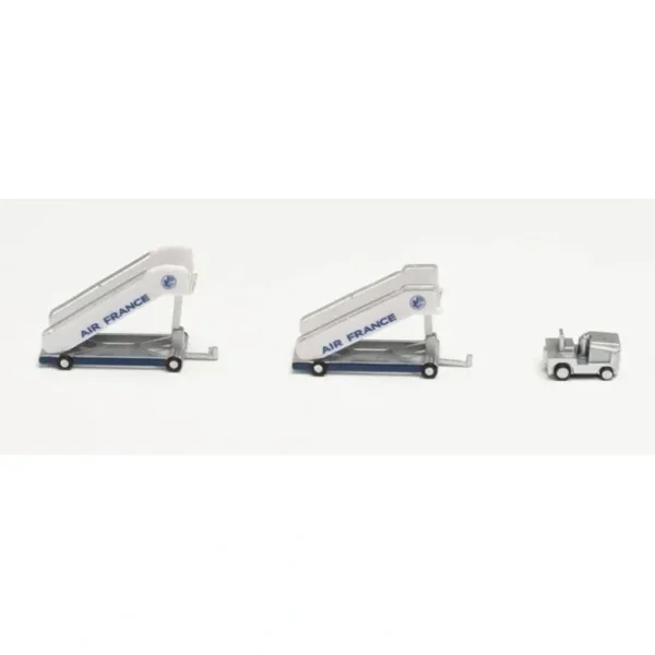 Herpa Wings 571876 1:200 Air France historic passenger stairs (2) with tractor (1) - Miniature Marvels: Airplane Models & Painted Dice* Airplane Model