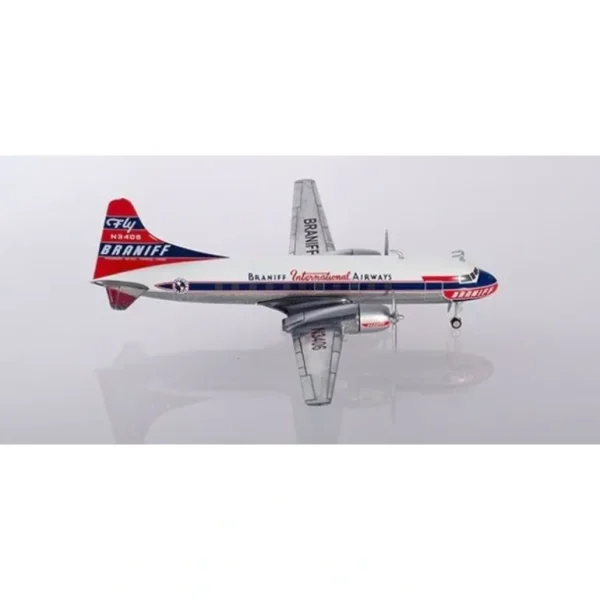 Herpa Wings 559621 1:200 Braniff International Airways Conviar CV-340 N3406 - Miniature Marvels: Airplane Models & Painted Dice* Airplane Model