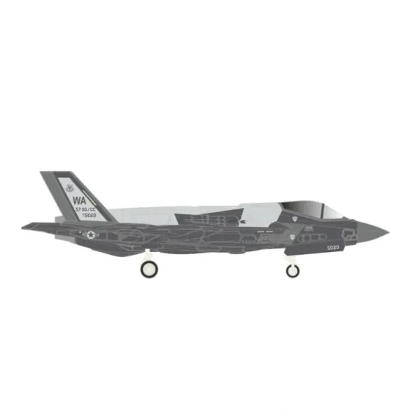 Herpa Wings 572941 1:200 U.S. Air Force Lockheed Martin F-35A Lightning II - 65th Aggressor Squadron, Nellis Air Base - Miniature Marvels: Airplane Models & Painted Dice* Airplane Model