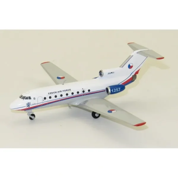 Herpa Wings 559898 Yak-40 Codling Czech Air Force 241st Transport Sqn, #1257, Kbely Airport, Czech Republic - Miniature Marvels: Airplane Models & Painted Dice* Airplane Model