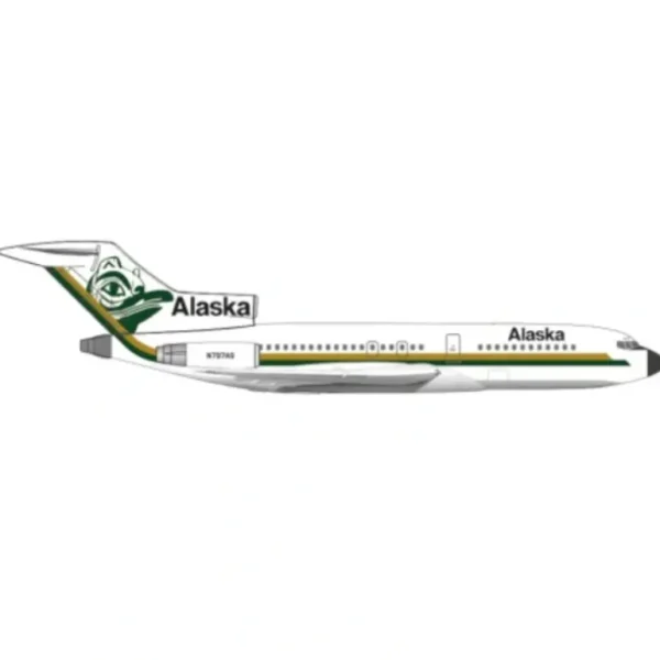 Herpa Wings HE537292 1:500 Alaska Airlines Boeing 727-100 "Totem Pole" - Miniature Marvels: Airplane Models & Painted Dice* Airplane Model