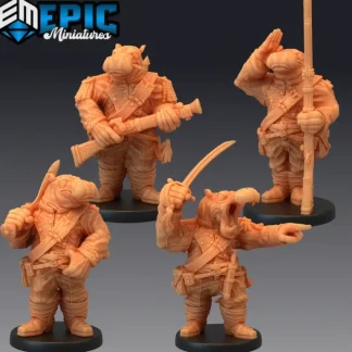 Hippo Soldiers - Miniature Marvels: Airplane Models & Painted Dice* Miniature