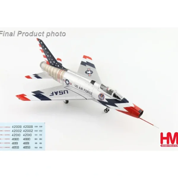 Hobby Master HA2124 1:72 F-100 Super Sabre Skyblazers USAF - Miniature Marvels: Airplane Models & Painted Dice* Airplane Model