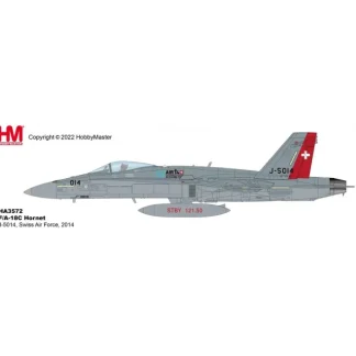 Hobby Master HA3572 1:72 F/A-18C Hornet J-5014, Swiss Air Force, 2014 - Miniature Marvels: Airplane Models & Painted Dice* Airplane Model