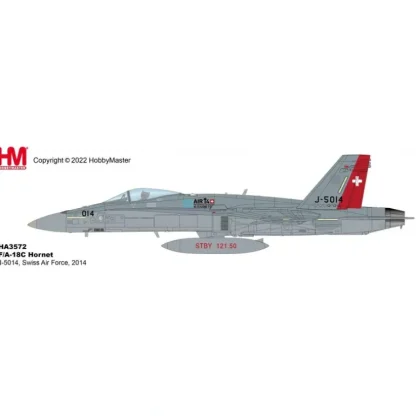 Hobby Master HA3572 1:72 F/A-18C Hornet J-5014, Swiss Air Force, 2014 - Miniature Marvels: Airplane Models & Painted Dice* Airplane Model