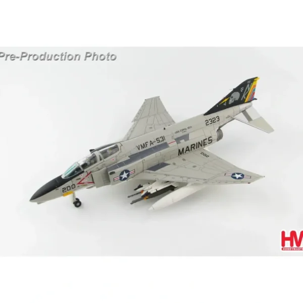 Hobby Master HA19014 1:72 McDonnell Douglas F-4N Phantom II 152323, VMFA-531 "Gray Ghosts", USS Coral Sea - Miniature Marvels: Airplane Models & Painted Dice* Airplane Model