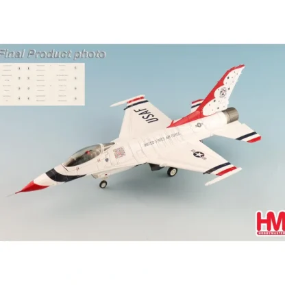 Hobby Master HA38039B 1:72 F-16C Thunderbirds USAF, RIAT 2017 (w/No.1 to No.6 decals) - Miniature Marvels: Airplane Models & Painted Dice* Airplane Model