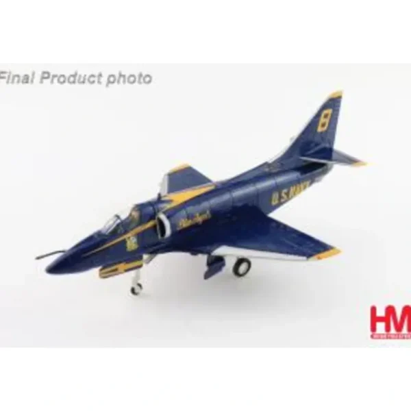Hobby Master HA1438C 1:72 A-4E "Blue Angels" No. 8 airplane, US Navy Tokushima Aibase, 2008 "Dr Nakanishi" - Miniature Marvels: Airplane Models & Painted Dice* Airplane Model