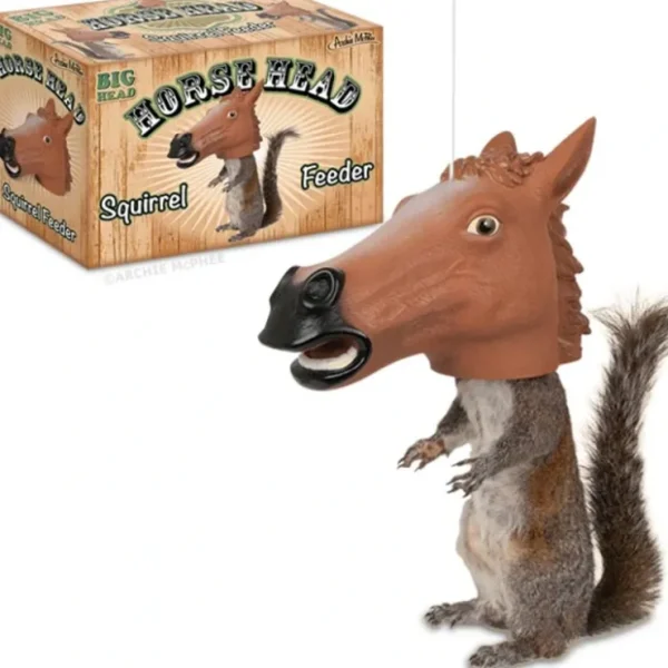 Outlet Horse Head Squirrel Feeder - Wildlife Garden Outdoor Home Gift ~ Archie McPhee - Miniature Marvels: Airplane Models & Painted Dice Egpull