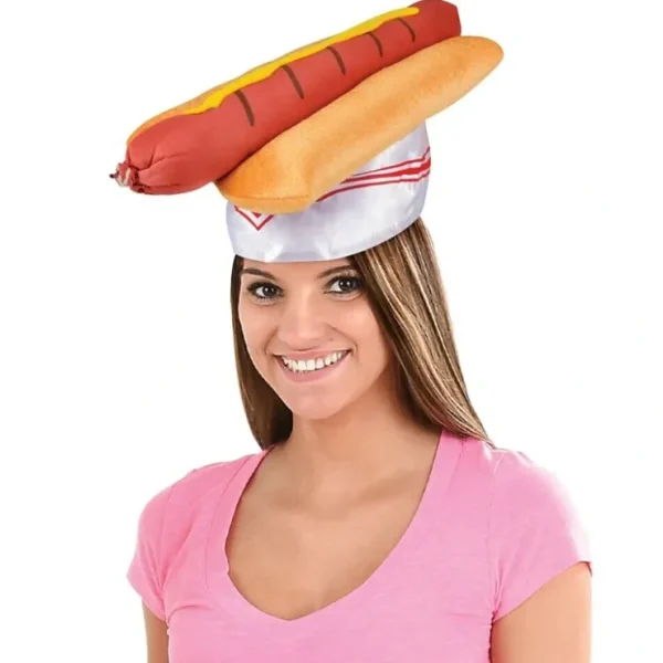 Cheap HOT DOG HAT - The Hotdog Weiner Cap Food-Prop-Halloween Funny Party Costume - Miniature Marvels: Airplane Models & Painted Dice Egpull