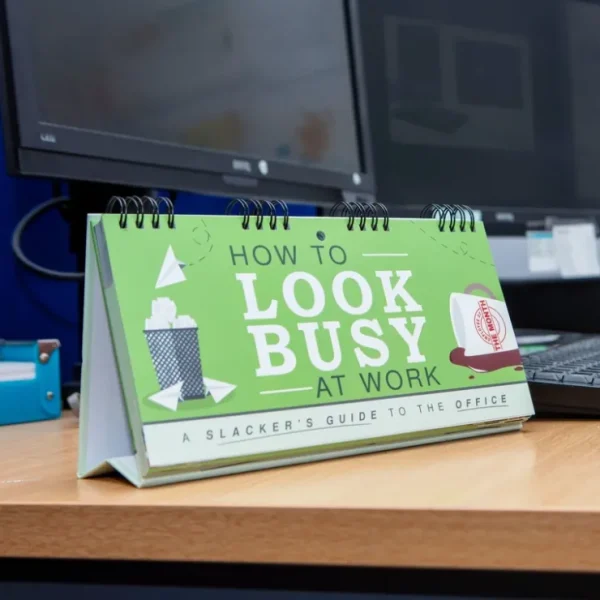 Store How to "LOOK BUSY" at Work - Slacker's Guide - Funny Desk Spiral Flip Book Signs - Miniature Marvels: Airplane Models & Painted Dice Egpull