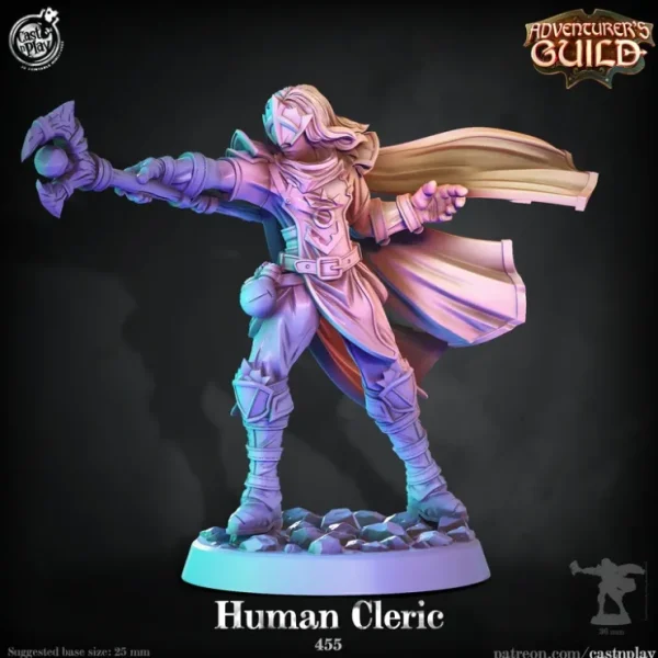 Hot Human Cleric - Miniature Marvels: Airplane Models & Painted Dice Miniature