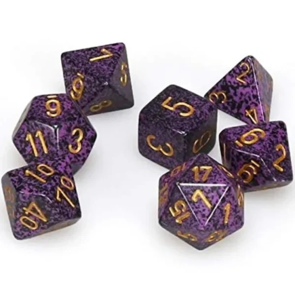 Store Hurricane: Speckled Polyhedral Dice Set (7's) CHX 25317 - Miniature Marvels: Airplane Models & Painted Dice Dice