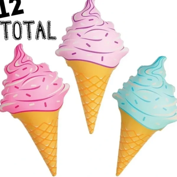 Discount 12 Ice Cream Cone Inflatable ~ HUGE 3 FEET ~ Party Supplies Wholesale Set (1 dz) - Miniature Marvels: Airplane Models & Painted Dice Egpull