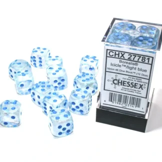 Best Sale Icicle / Light Blue Luminary: Borealis 12d6 16mm Dice Block CHX 27781 - Miniature Marvels: Airplane Models & Painted Dice Dice