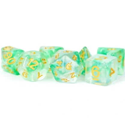 New Icy Everglades 16mm Poly Dice Set MET 709 - Miniature Marvels: Airplane Models & Painted Dice Dice
