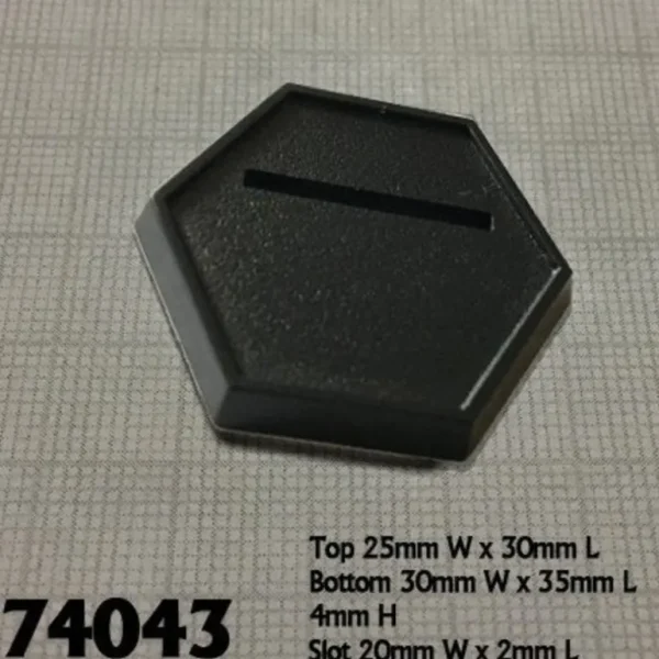 1 Inch Black Slotted Hex Gaming Base (20) RPR 74043 - Miniature Marvels: Airplane Models & Painted Dice* Shop All