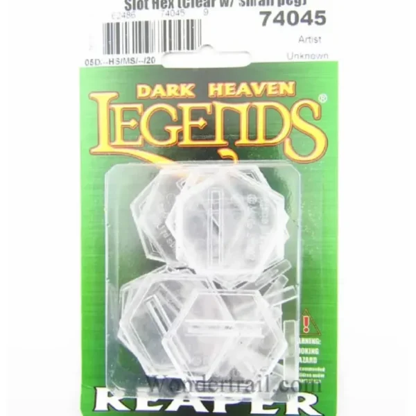 1 Inch Transparent Slotted Hex w/ Short Hover Peg (10 Bases, 10 Pegs) RPR 74045 - Miniature Marvels: Airplane Models & Painted Dice* Shop All