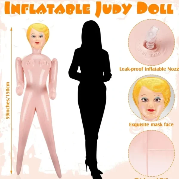 Hot 60" INFLATABLE JUDY Female Inflate a Date Bachelor Party Blow Up Doll Girl - Miniature Marvels: Airplane Models & Painted Dice Egpull