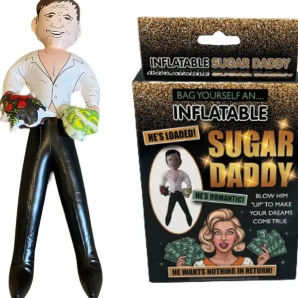 Clearance INFLATABLE SUGAR DADDY - Handsome Boyfriend Blow Up Novelty Doll - He's Loaded! - Miniature Marvels: Airplane Models & Painted Dice Egpull