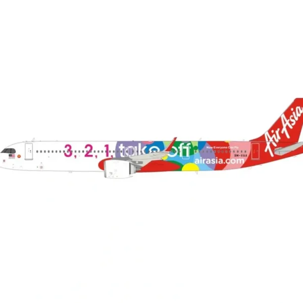 *InFlight200 HH-321-01 1:200 Air Asia Airbus A321 SM-VAA - Miniature Marvels: Airplane Models & Painted Dice* Airplane Model