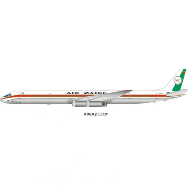 *InFlight IFDC663QC1122P 1:200 Air Zaire McDonnell Douglas DC-8-63F - Miniature Marvels: Airplane Models & Painted Dice* Airplane Model