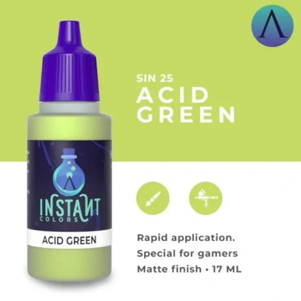 Fashion Instant Colors: Acid Green S75 SIN-25 - Miniature Marvels: Airplane Models & Painted Dice Paint