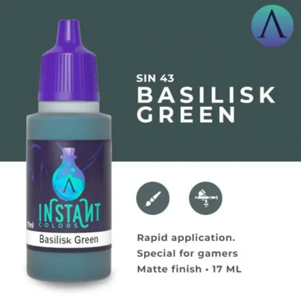 Hot Instant Colors: Basilisk Green S75 SIN-43 - Miniature Marvels: Airplane Models & Painted Dice Paint