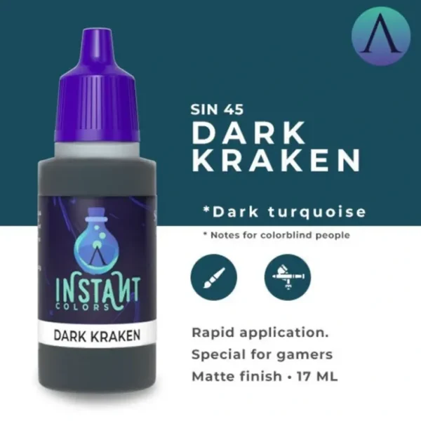 Outlet Instant Colors: Dark Kraken S75 SIN-45 - Miniature Marvels: Airplane Models & Painted Dice Paint